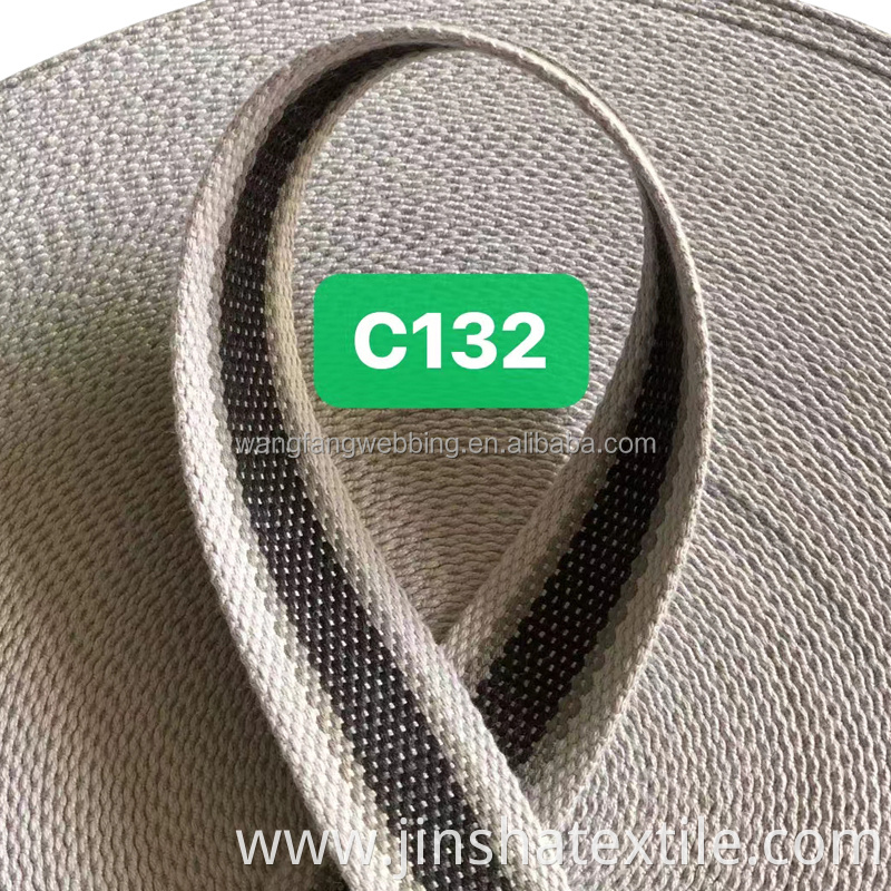 Wholesale Cotton Webbing Bag Straps Jute Canvas Webbing bag strap cotton webbing strap